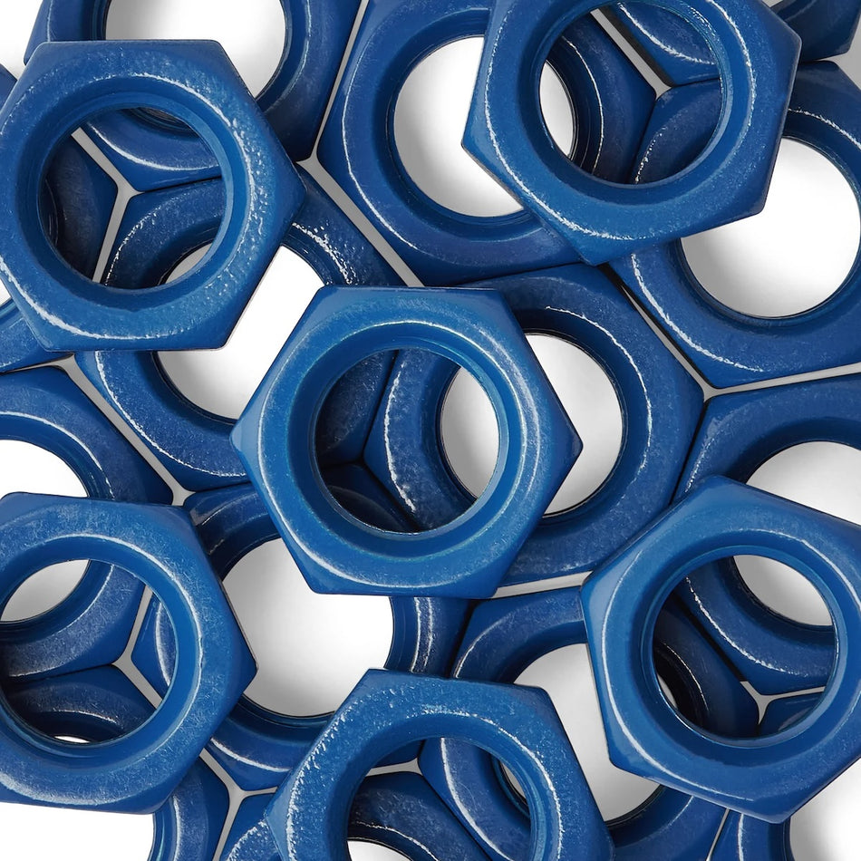 PTFE-pinnoitetut teflonpäällysteiset ruostumattomasta teräksestä valmistetut kuusiomutterit sininen