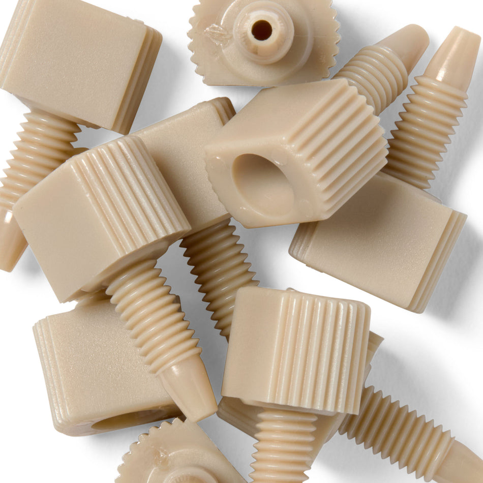 HPLC PEEK Integral Small Flat Head -liitos 1/16 kapillaariputkelle